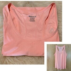 Reebok Peach Athletic Yoga Workout Muscle Extra Long Tee Tank Top